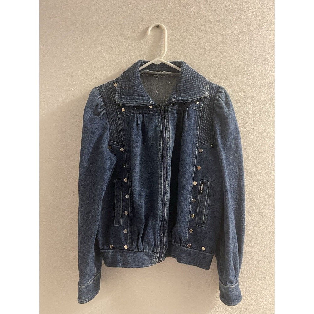 Women’s Izzy Denim Jacket Sz M 38843 Made In Israel 100% Cotton